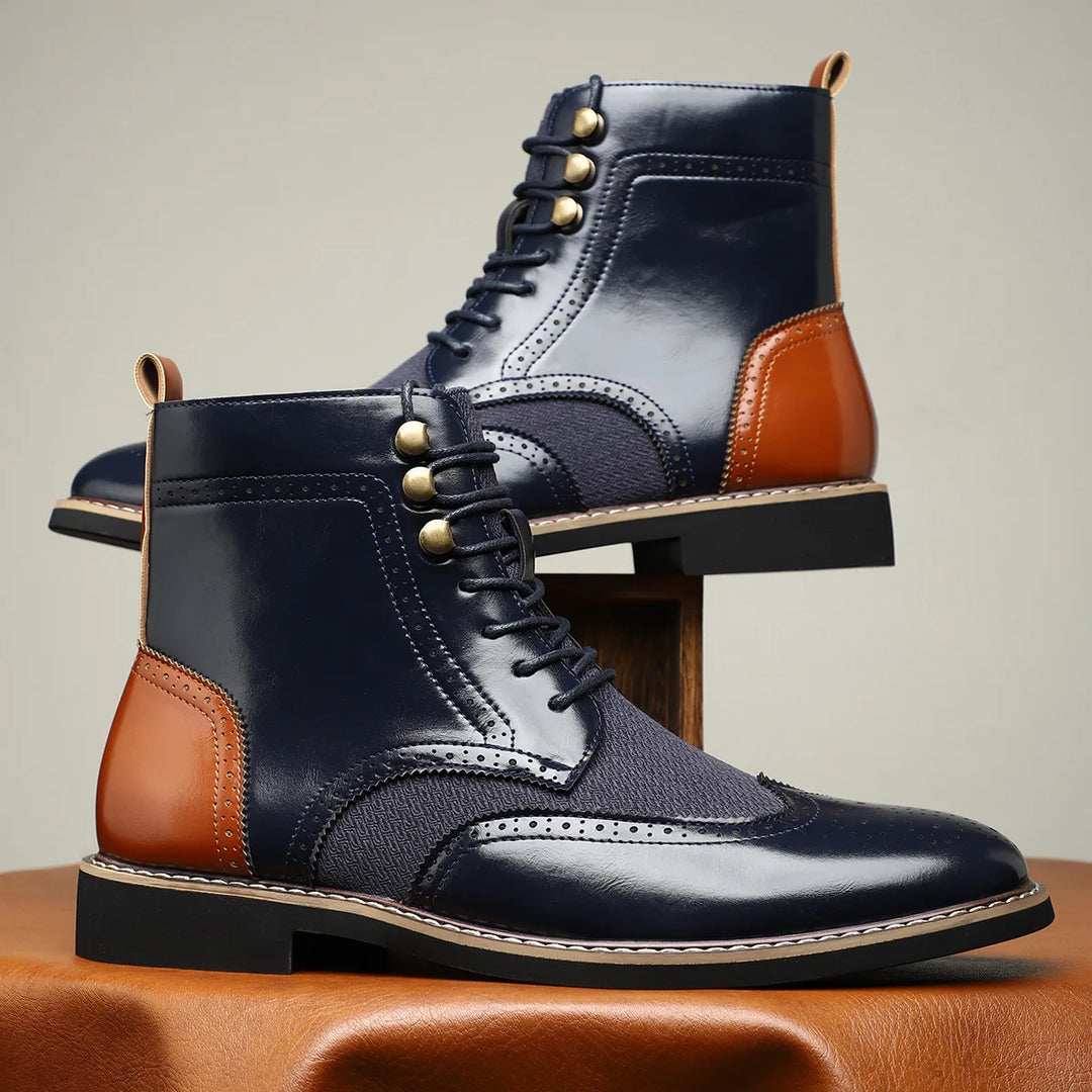 Osbourne Leather Wingtip Brogue Boots