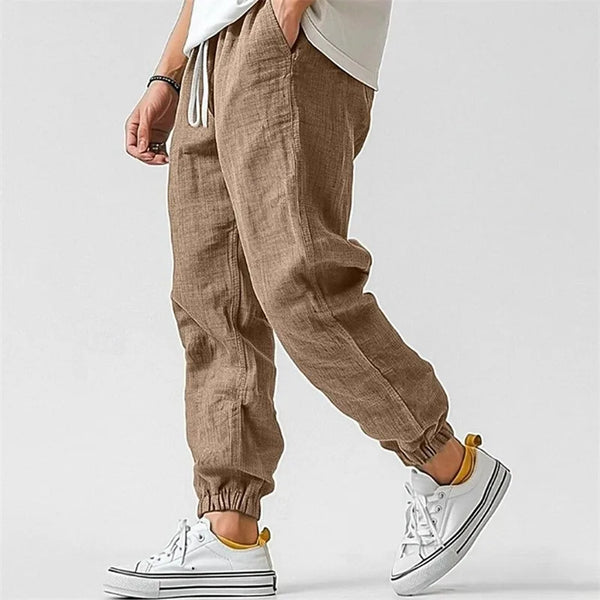 Lucas Linen-Blend Jogger Pant