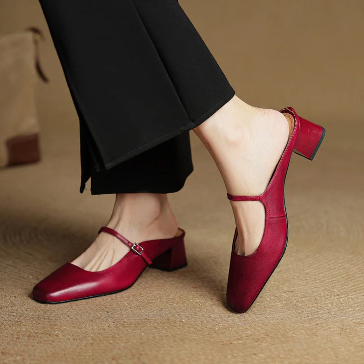 Angelina Leather Mary Jane Mule
