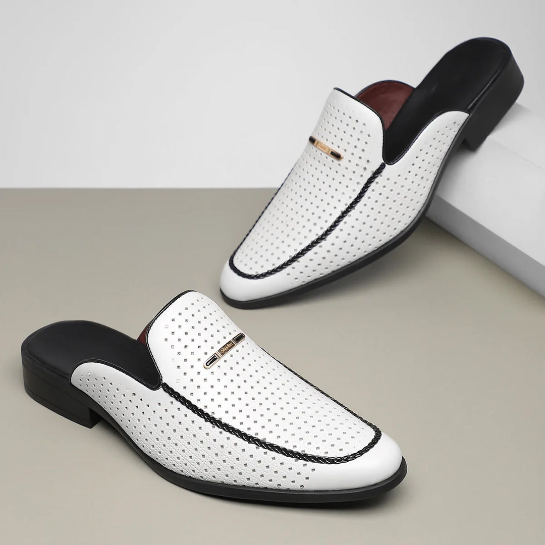 Romello Perforated Leather Mule