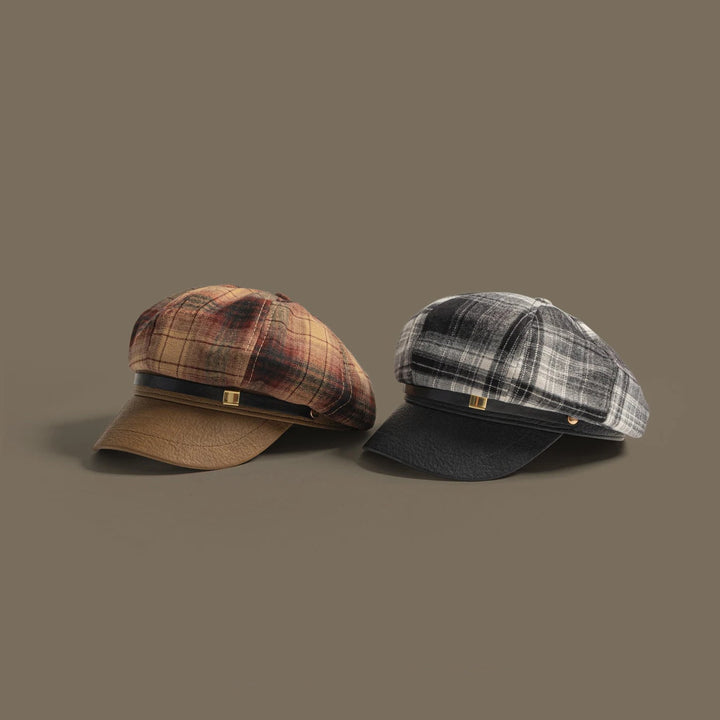 Julia Plaid Baker Boy Hat