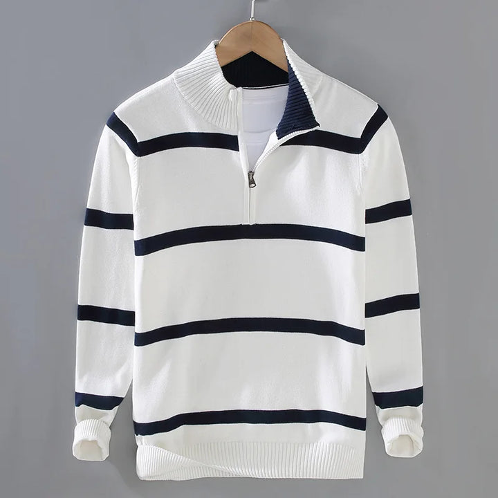 Ashton Striped Cotton Sweater