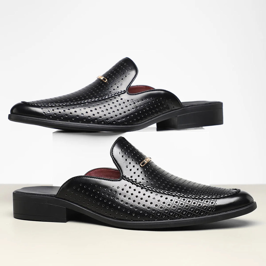 Romello Perforated Leather Mule