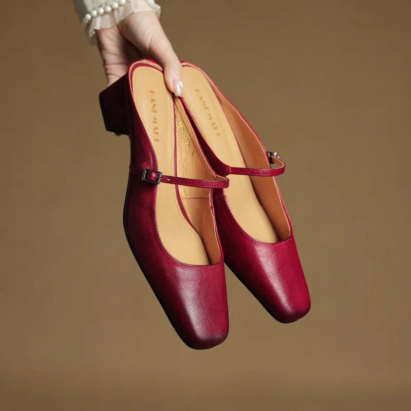 Angelina Leather Mary Jane Mule