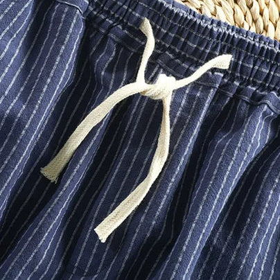 Callum Cotton Striped Shorts