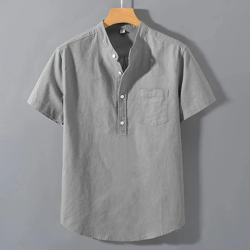 Elijah Cotton Henley Shirt