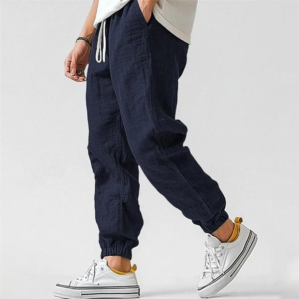Lucas Linen-Blend Jogger Pant