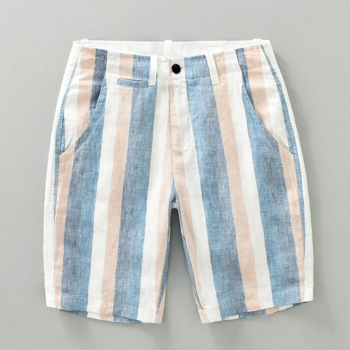 Hampton Pure Linen Striped Shorts