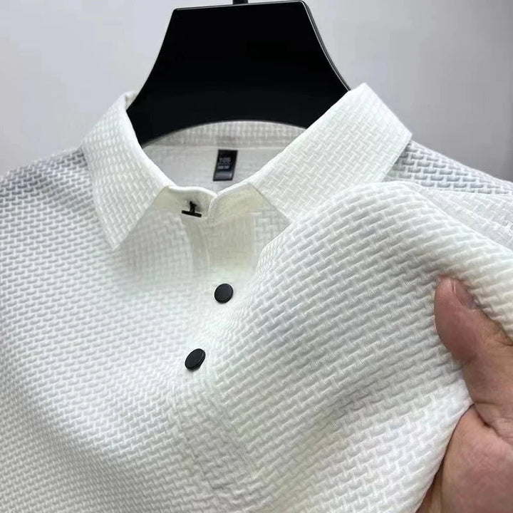 Sinclair Waffle-Knit Polo