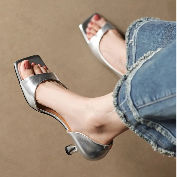 Stella Leather Heel Pump