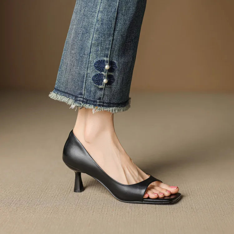 Stella Leather Heel Pump