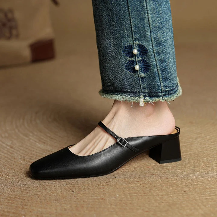 Angelina Leather Mary Jane Mule
