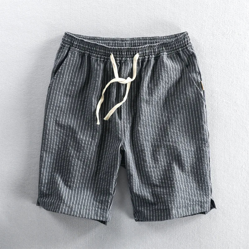 Callum Cotton Striped Shorts