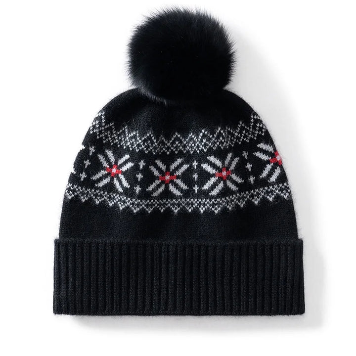 Elsa Cashmere Pom-Pom Beanie