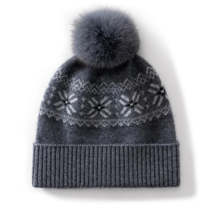 Elsa Cashmere Pom-Pom Beanie
