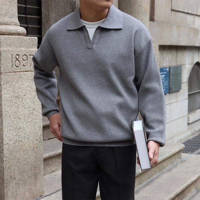 Santos Waffle-Knit Polo Shirt