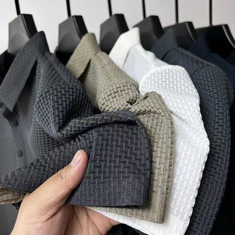 Sinclair Waffle-Knit Polo