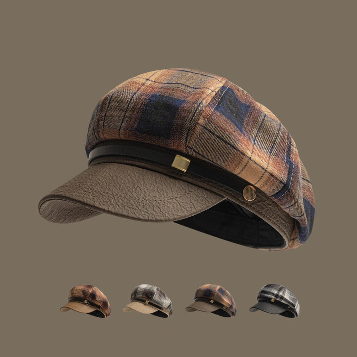 Julia Plaid Baker Boy Hat