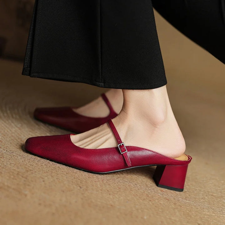 Angelina Leather Mary Jane Mule
