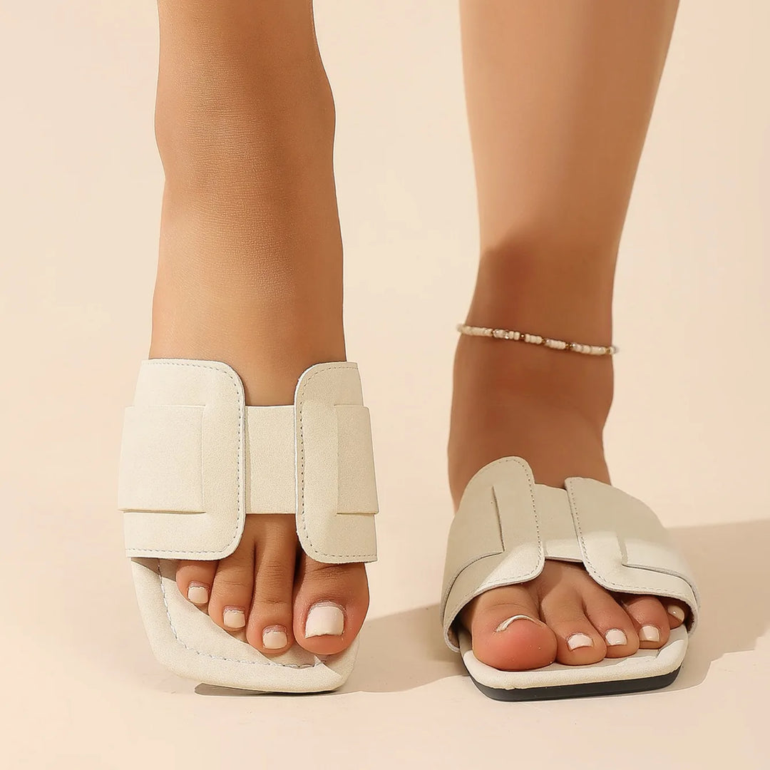 Gia Square Toe Suede Sandal