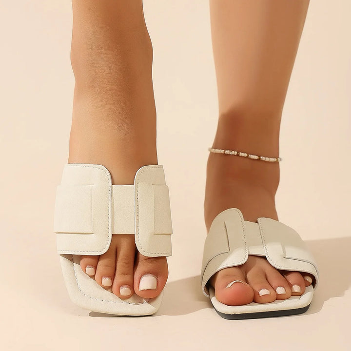 Gia Square Toe Suede Sandal