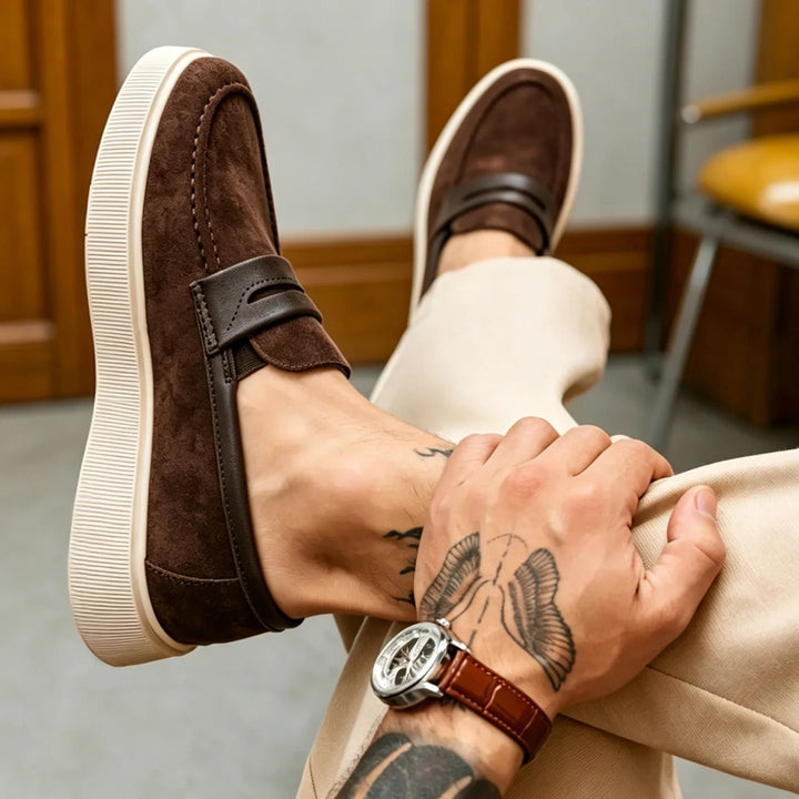 Marchetti Suede Penny Loafer