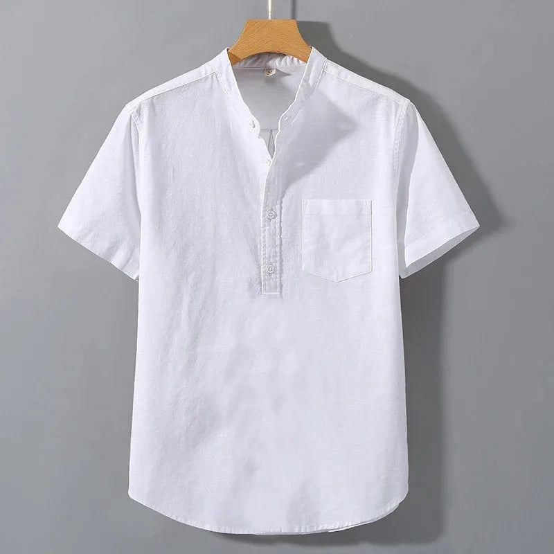 Elijah Cotton Henley Shirt