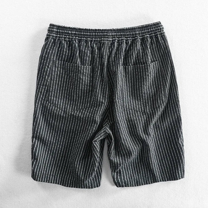 Callum Cotton Striped Shorts