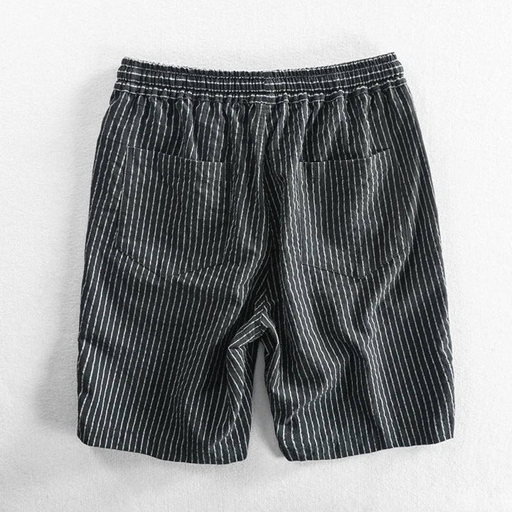 Callum Cotton Striped Shorts