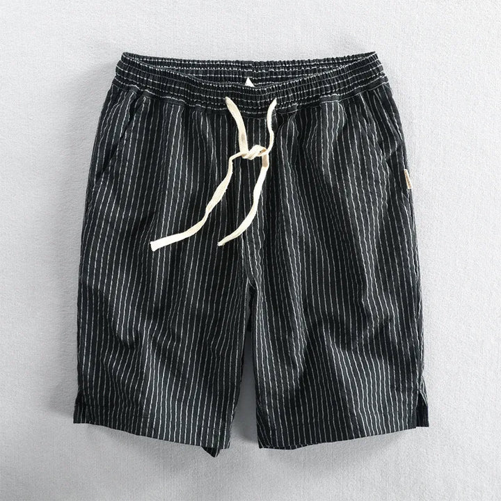 Callum Cotton Striped Shorts