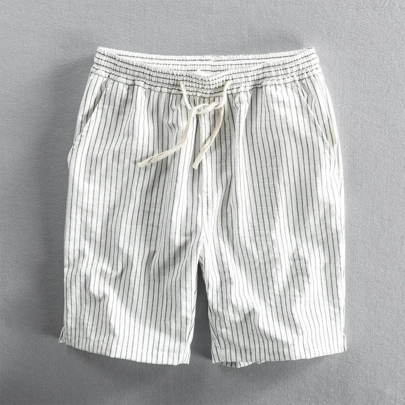 Callum Cotton Striped Shorts
