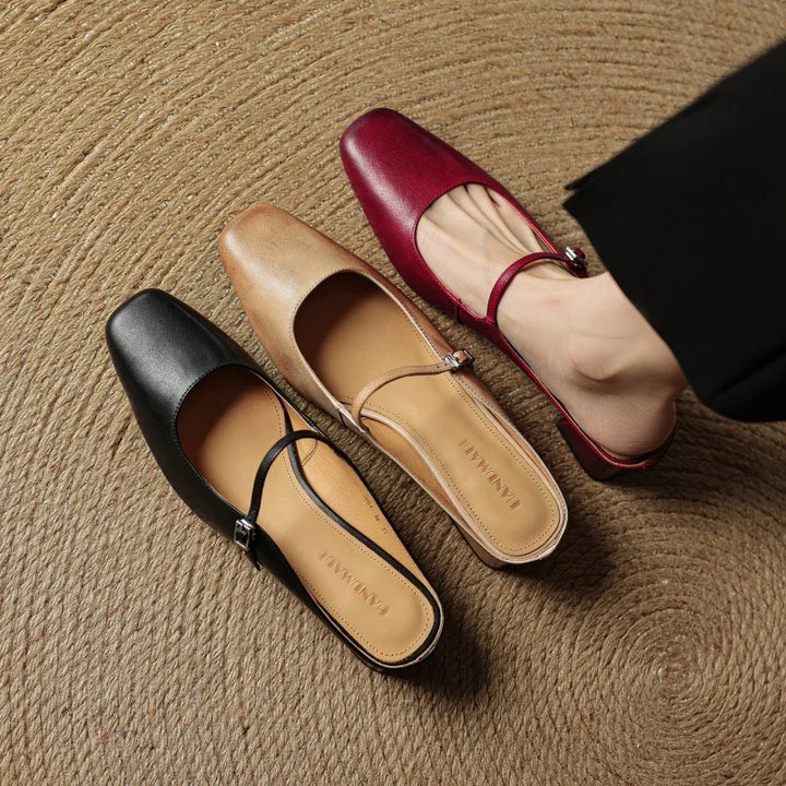 Angelina Leather Mary Jane Mule