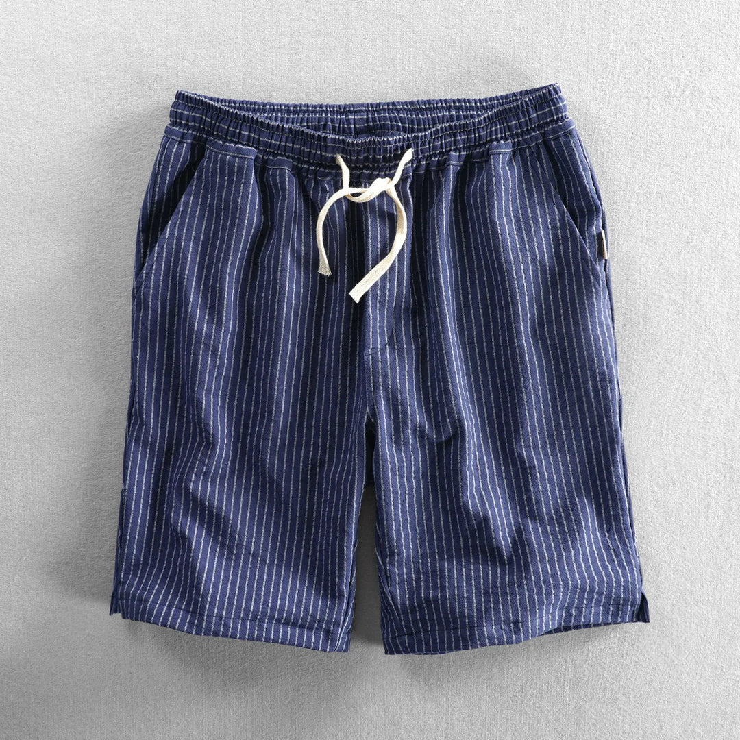 Callum Cotton Striped Shorts