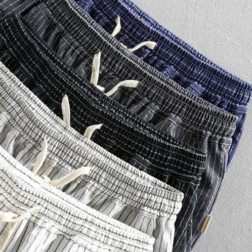 Callum Cotton Striped Shorts