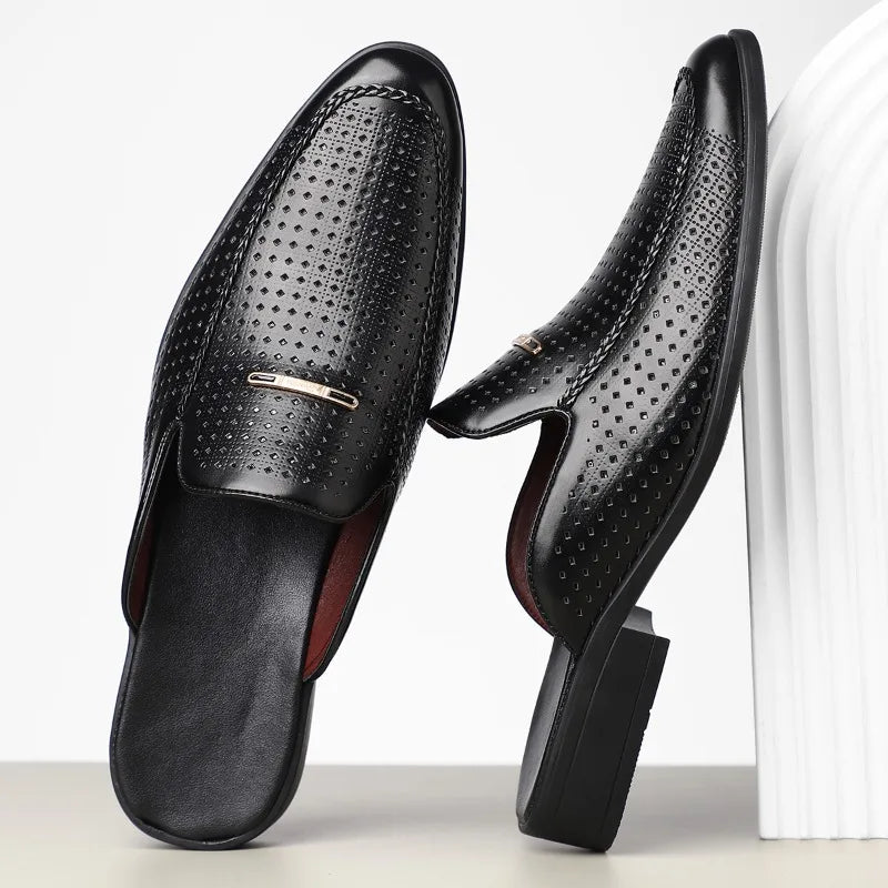 Romello Perforated Leather Mule