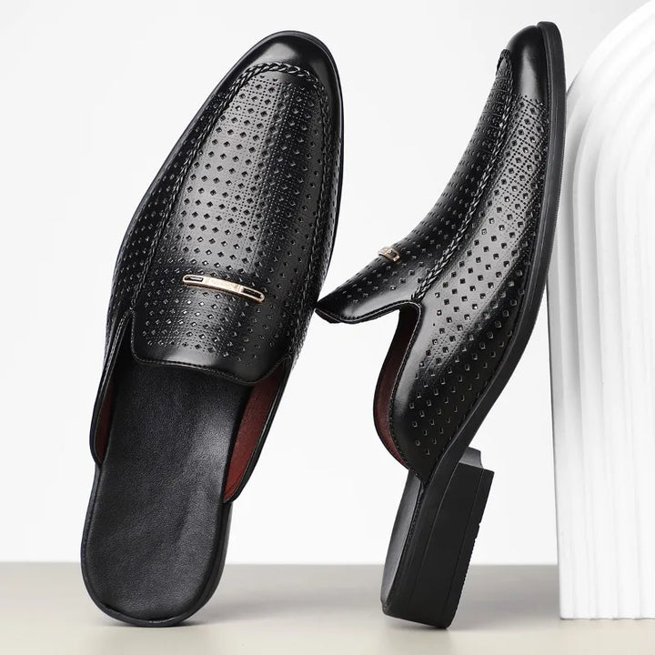 Romello Perforated Leather Mule