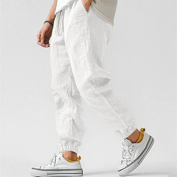 Lucas Linen-Blend Jogger Pant
