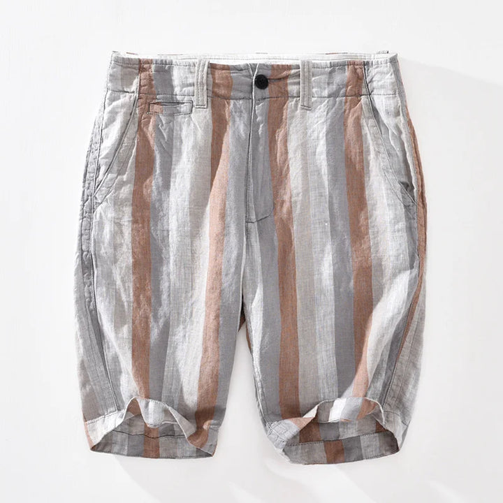 Hampton Pure Linen Striped Shorts