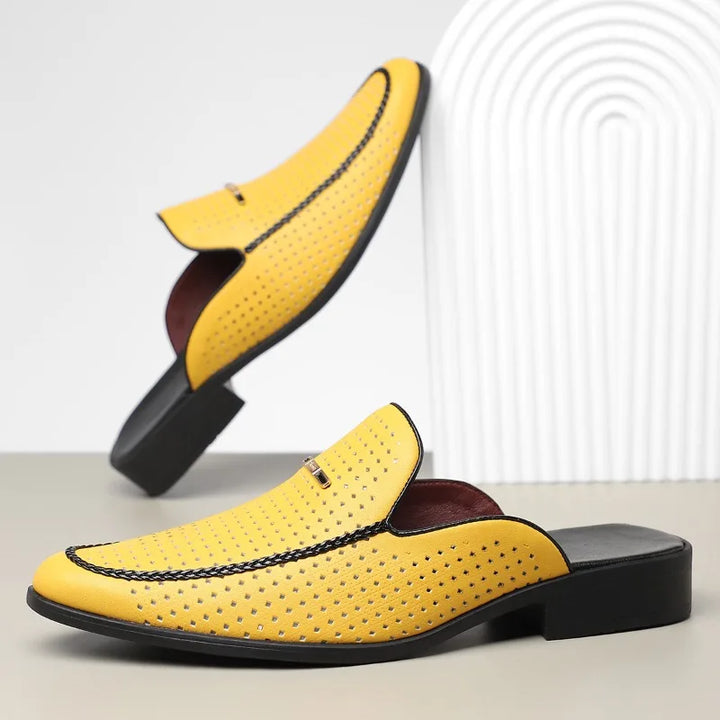 Romello Perforated Leather Mule
