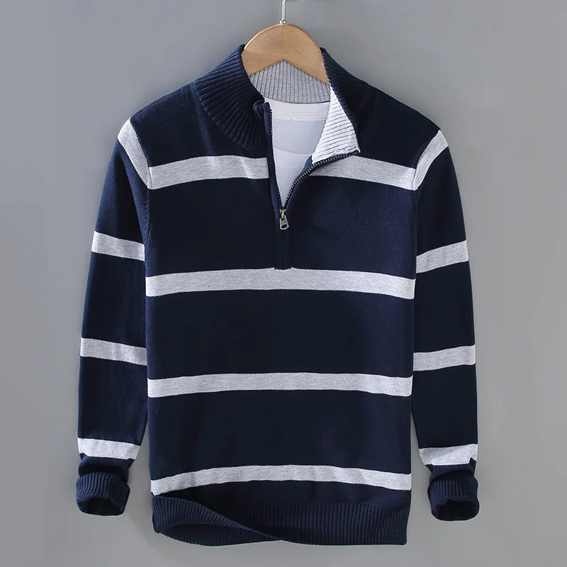 Ashton Striped Cotton Sweater