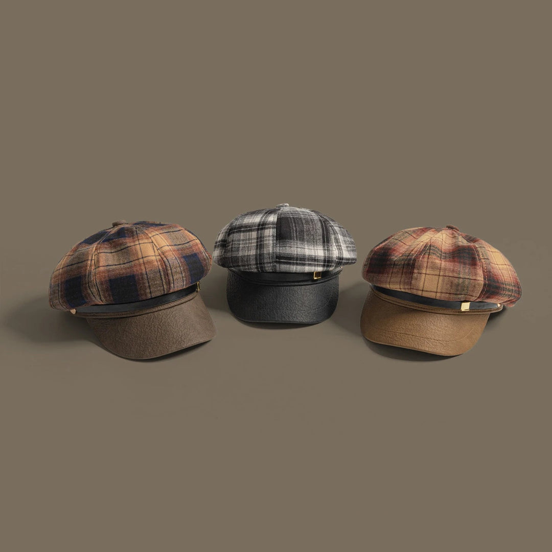 Julia Plaid Baker Boy Hat