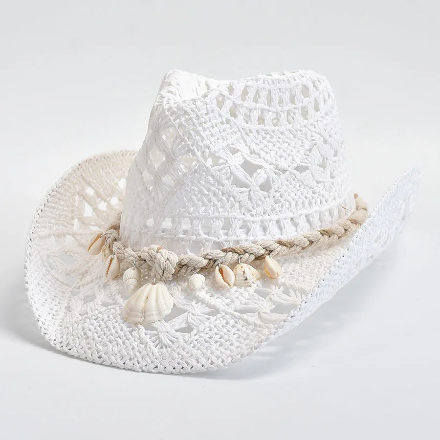 Coastal Seashell Straw Sun Hat