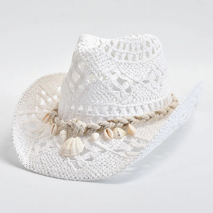 Coastal Seashell Straw Sun Hat