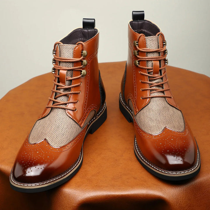 Osbourne Leather Wingtip Brogue Boots