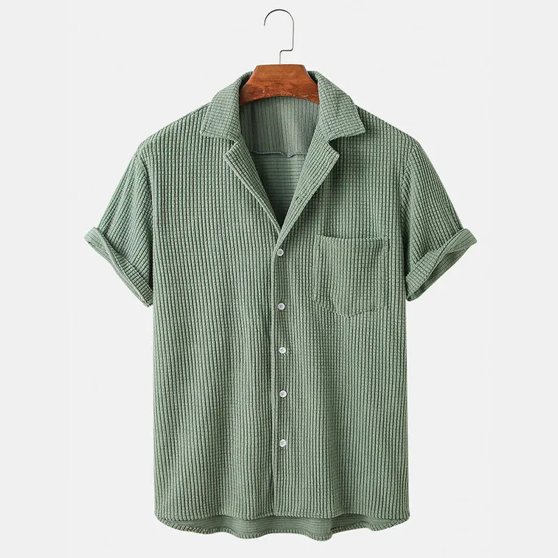 Romero Corduroy Cuban Collar Shirt