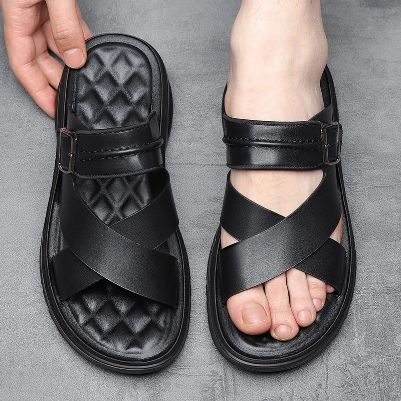 Sandro Orthopedic Leather Sandal