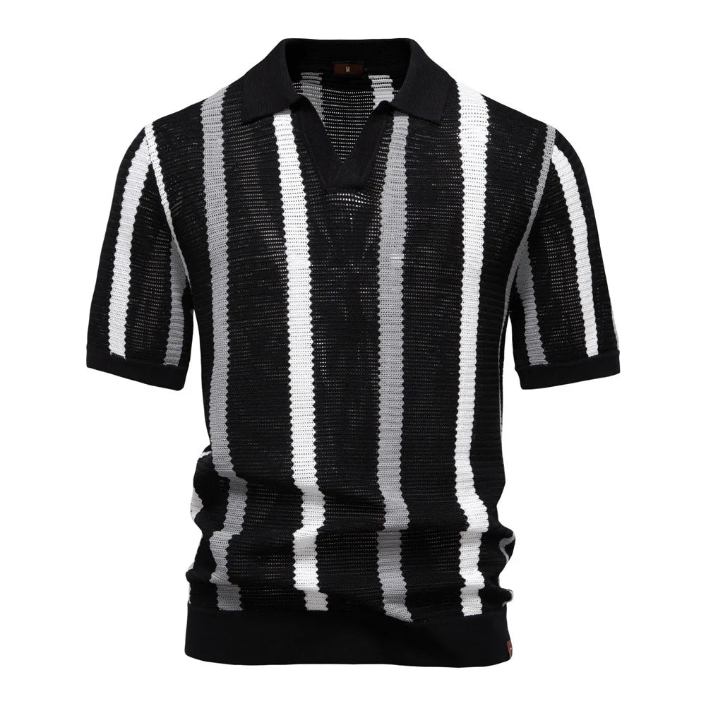 Luciano Viscose Knit Polo Shirt