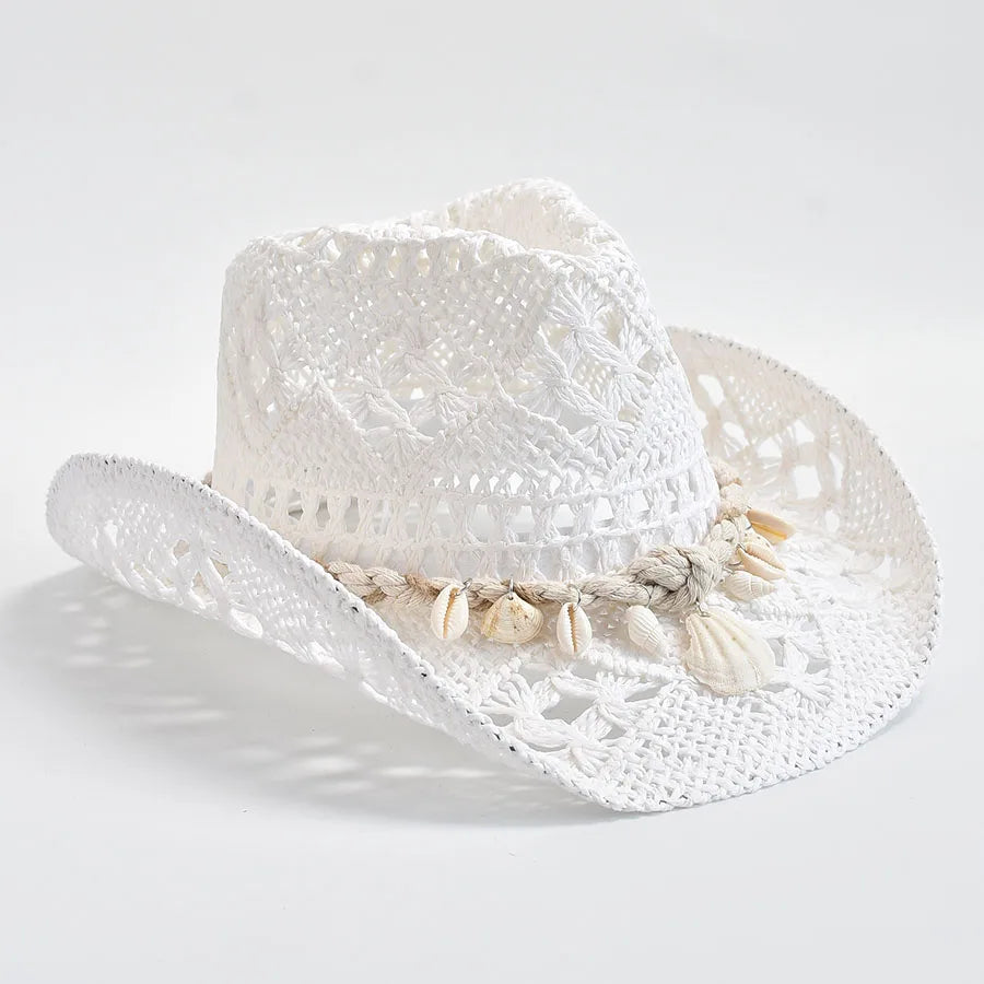 Coastal Seashell Straw Sun Hat