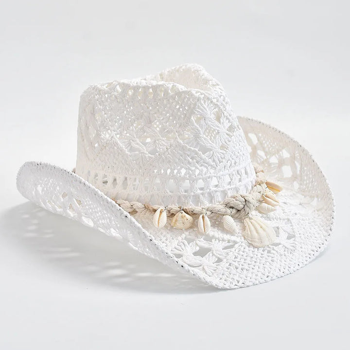 Coastal Seashell Straw Sun Hat