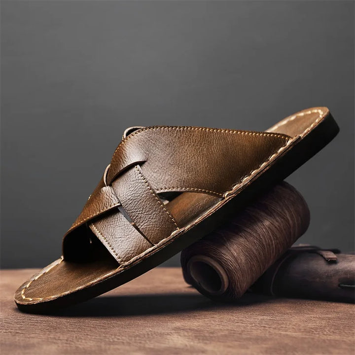 Russo Leather Slide Sandal